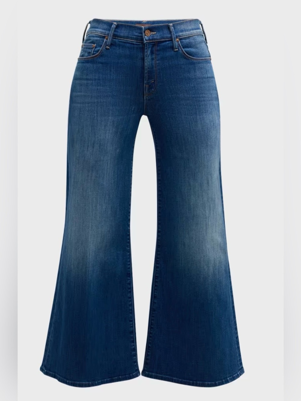 MOTHER Twister Ankle Medium Wash Wide-Leg Flare Jeans - size 32
